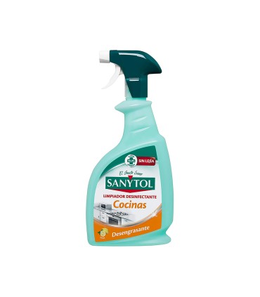 Limpiador desinfectante sanytol para cocinas con pistola pulverizadora bote de 750 ml