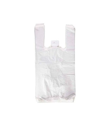 Bolsa camiseta reciclada 70 blanca 50 mc 48x60 cm apta legislacion de bolsas 2021