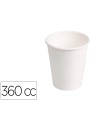 Vaso de carton biodegradable blanco 360 cc paquete de 40 unidades