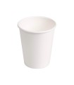 Vaso de carton biodegradable blanco 290 cc paquete de 50 unidades