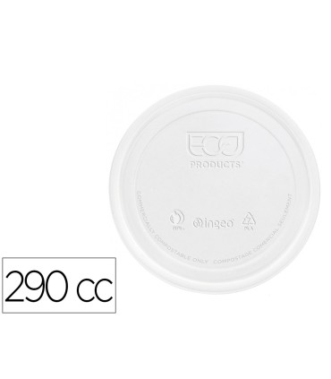 Tapa de plastico biodegradable para vaso de 290 cc paquete de 100 unidades