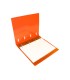 Carpeta con recambio liderpapel a4 cuadro 5mm 100 hojas 80g polipropileno 4 anillas 40mm naranja fluor