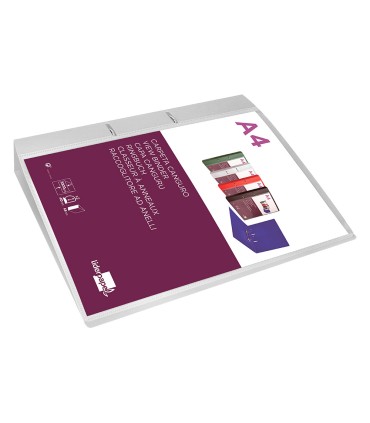 Carpeta liderpapel canguro 2 anillas 40 mm mixtas polipropileno din a4 transparente