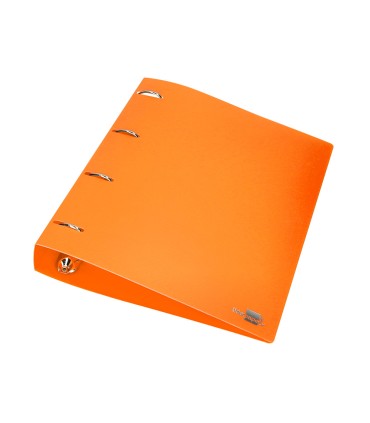 Carpeta liderpapel 4 anillas mixtas 40 mm polipropileno din a4 naranja fluor opaco