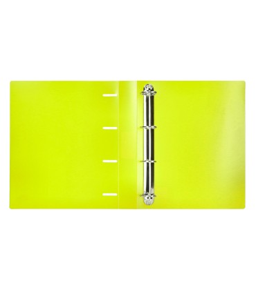 Carpeta liderpapel 4 anillas mixtas 40 mm polipropileno din a4 amarillo fluor opaco