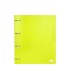 Carpeta liderpapel 4 anillas mixtas 40 mm polipropileno din a4 amarillo fluor opaco