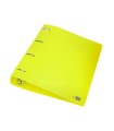 Carpeta liderpapel 4 anillas mixtas 40 mm polipropileno din a4 amarillo fluor opaco