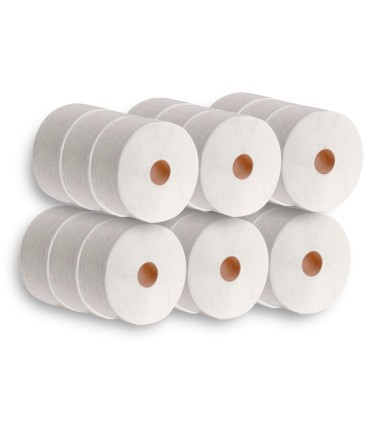 Papel higienico dahi jumbo 2 capas celulosa blanca 140 mt mandril 45 mm pack de 18 rollos