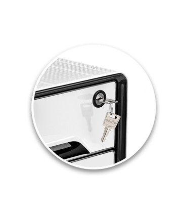 Fichero cajones de sobremesa cep smoove secure con cerradura 4 cajones color blanco negro 288x360x270 mm