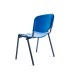 Silla rocada confidente estructura metalica respaldo y asiento en polimero color azul