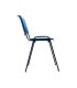 Silla rocada confidente estructura metalica respaldo y asiento en polimero color azul