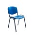 Silla rocada confidente estructura metalica respaldo y asiento en polimero color azul