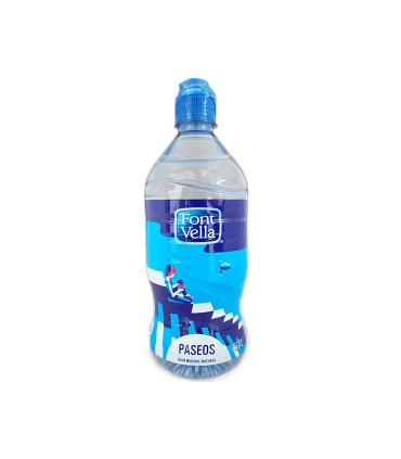 Agua mineral natural font vella botella de 750 ml