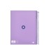 Cuaderno espiral liderpapel a4 micro antartik tapa forrada 120h 100 gr horizontal 5 banda4 taladros color lavanda