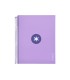 Cuaderno espiral liderpapel a4 micro antartik tapa forrada 120h 100 gr horizontal 5 banda4 taladros color lavanda