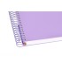 Cuaderno espiral liderpapel a4 micro antartik tapa forrada 120h 100 gr horizontal 5 banda4 taladros color lavanda