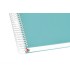 Cuaderno espiral liderpapel a4 micro antartik tapa forrada 120h 100 gr horizontal 5 banda4 taladores color menta