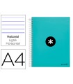 Cuaderno espiral liderpapel a4 micro antartik tapa forrada 120h 100 gr horizontal 5 banda4 taladores color menta