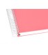 Cuaderno espiral liderpapel a4 micro antartik tapa forrada 120h 100 gr horizontal 5 banda4 taladors color coral