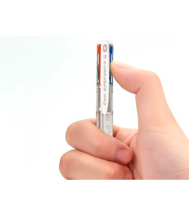 Boligrafo pilot super grip g 4 colores retractil sujecion de caucho tinta base de aceite cuerpo transparente