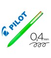 Boligrafo pilot super grip g 4 colores retractil sujecion de caucho tinta base de aceite cuerpo color verde