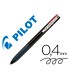 Boligrafo pilot super grip g 4 colores retractil sujecion de caucho tinta base de aceite cuerpo color negro