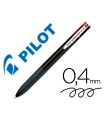 Boligrafo pilot super grip g 4 colores retractil sujecion de caucho tinta base de aceite cuerpo color negro