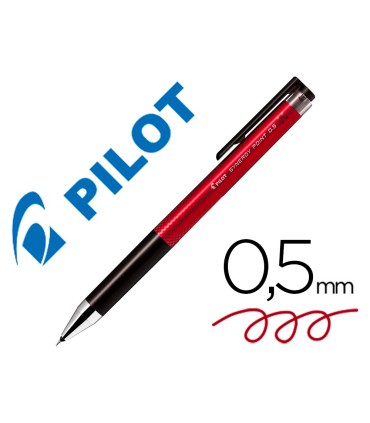 Boligrafo pilot synergy point retractil sujecion de caucho tinta gel 05 mm rojo