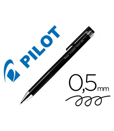 Boligrafo pilot synergy point retractil sujecion de caucho tinta gel 05 mm negro