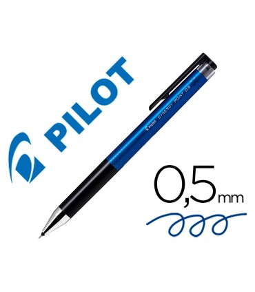 Boligrafo pilot synergy point retractil sujecion de caucho tinta gel 05 mm azul