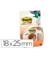 Cinta adhesiva post-it 18mx25 mm 6 lineas en portarrollos especial para ocultar y etiquetar