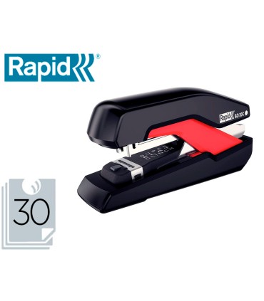 Grapadora rapid so30c plastico negro rojo capacidad 30 hojas usa grapas omnipress 30