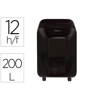 Destructora de documentos fellowes lx 200 capacidad de corte 12 h seguridad p4 destruye grapas clips y