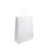 Bolsa kraft basika celulosa blanco 90 gr asa retorcida tamano l 320x140x400 mm