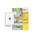 Etiqueta adhesiva avery papel blanco reciclado para archivador 192x61 mm laser pack de 400 etiquetas