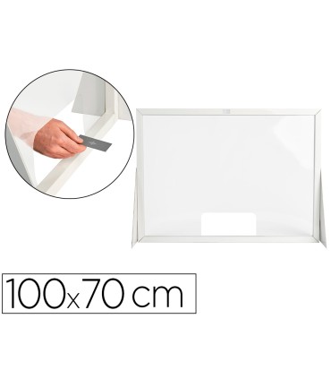 Pantalla de proteccion q connect carton formato horizontal 100x70 cm