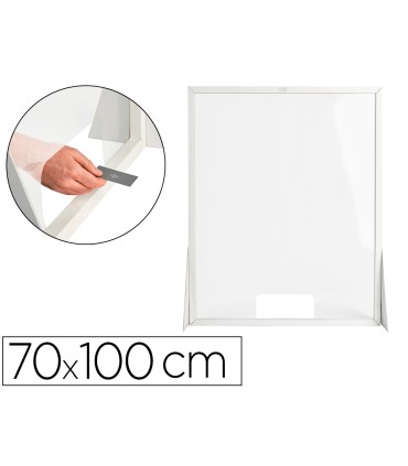 Pantalla de proteccion q connect carton formato vertical 70x100 cm