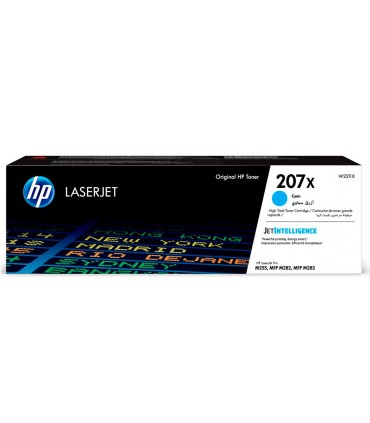 Toner hp 207x color laserjet pro m282nw m283fdn m283fdw cian 2450 paginas