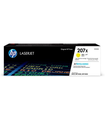 Toner hp 207x color laserjet pro m282nw m283fdn m283fdw amarillo 2450 paginas