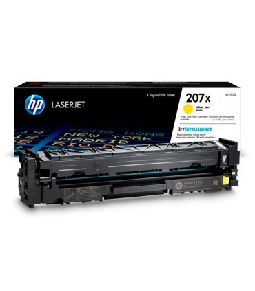 Toner hp 207x color laserjet pro m282nw m283fdn m283fdw amarillo 2450 paginas