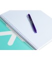 Cuaderno espiral liderpapel a4 antartik tapa dura 80h 90gr cuadro 4mm con margen color menta