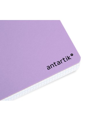 Cuaderno espiral liderpapel a4 antartik tapa dura 80h 90gr cuadro 4mm con margen color lavanda