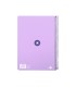 Cuaderno espiral liderpapel a4 antartik tapa dura 80h 90gr cuadro 4mm con margen color lavanda