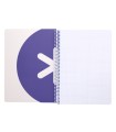 Cuaderno espiral liderpapel a4 antartik tapa dura 80h 90gr cuadro 4mm con margen color lavanda