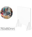 Pantalla de proteccion de mesa para mostrador metacrilato ventana 300 x 150 mm medidas 750 x 850 mm