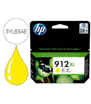 Ink jet hp 912 xl officejet 8010 8020 8035 amarillo 825 pag