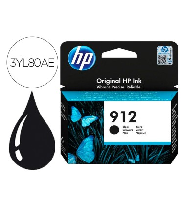 Ink jet hp 912 officejet 8010 8020 8035 negro 300 pag