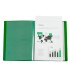 Carpeta liderpapel 80 fundas canguro pp din a4 verde translucido portada y lomo personalizable