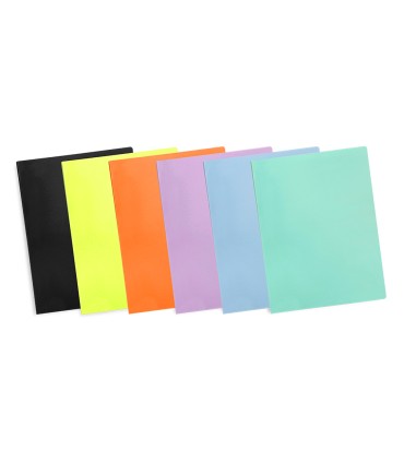 Carpeta liderpapel escaparate 80 fundas polipropileno din a4 naranja fluor opaco