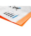 Carpeta liderpapel escaparate 80 fundas polipropileno din a4 naranja fluor opaco